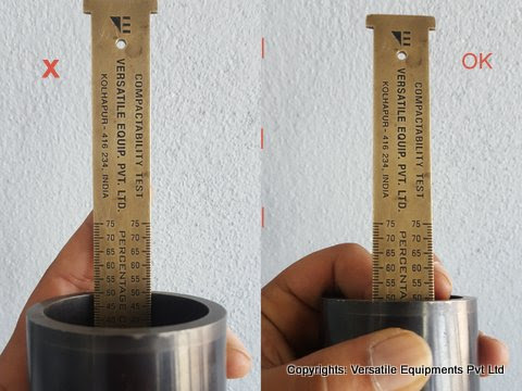 Placement of Scale in Compactability tube