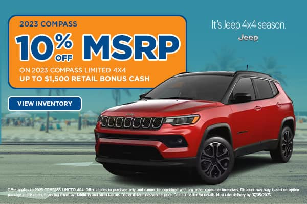 10% OFF MSRP - 2023 Jeep Compass