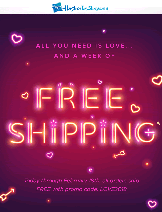 Transformers News: Nothing Says Love Like a Sweet Deal - Free Shipping on all Hasbro Toy Shop Orders