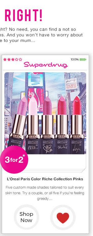 LOreal Paris Color Riche Collection Pinks