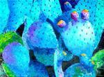 Blue Prickly Pear - Posted on Monday, February 16, 2015 by Phyllis Davis