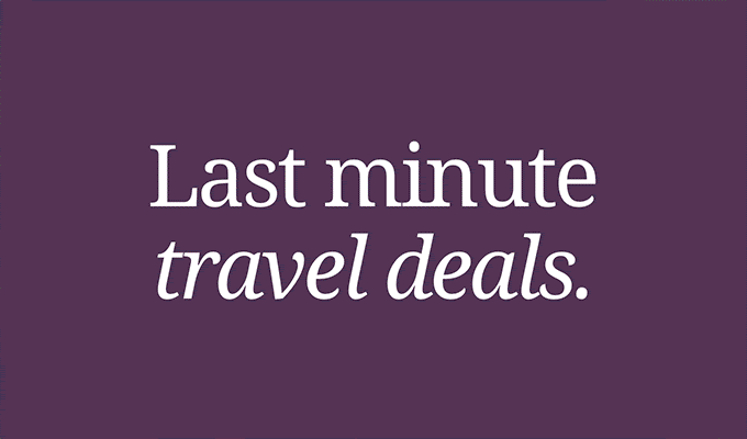 Top last minute travel deals
