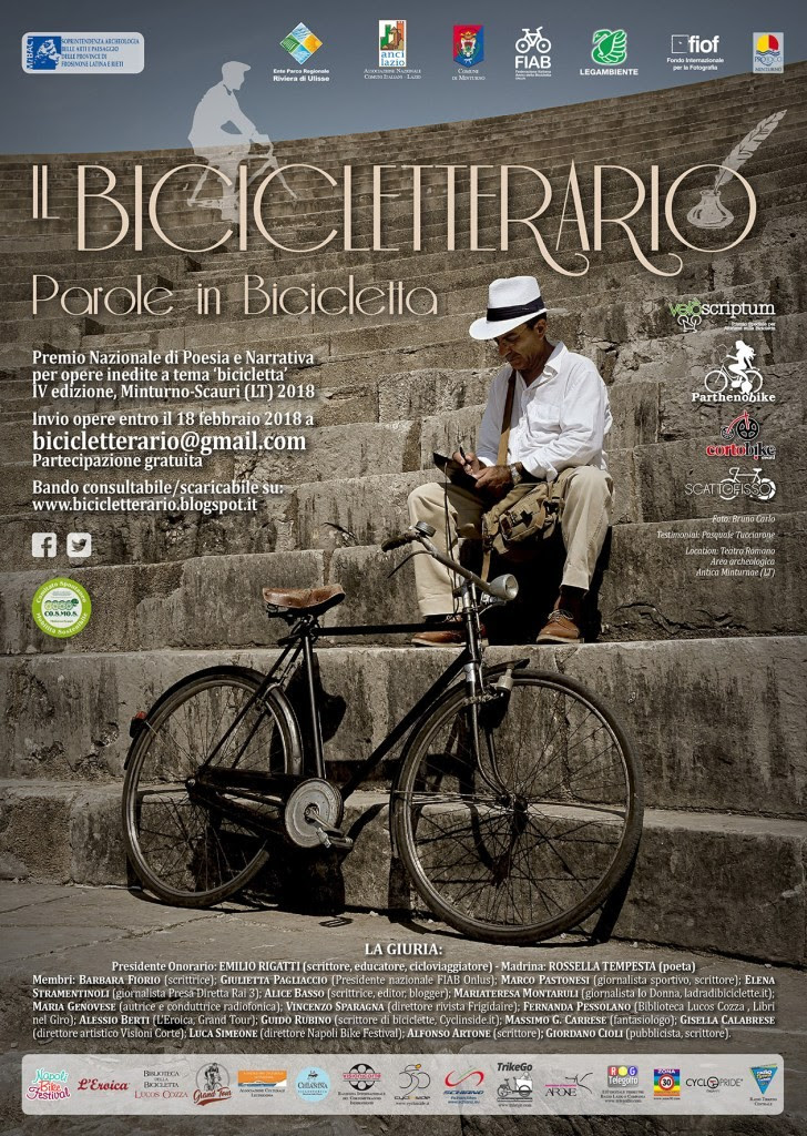 C'è tempo solo fino al 18 febbraio per partecipare alla quarta edizione de Il Bicicletterario – Parole in Bicicletta, l’unico Premio letterario al mondo dedicato alla bicicletta in tutti i suoi aspetti. 