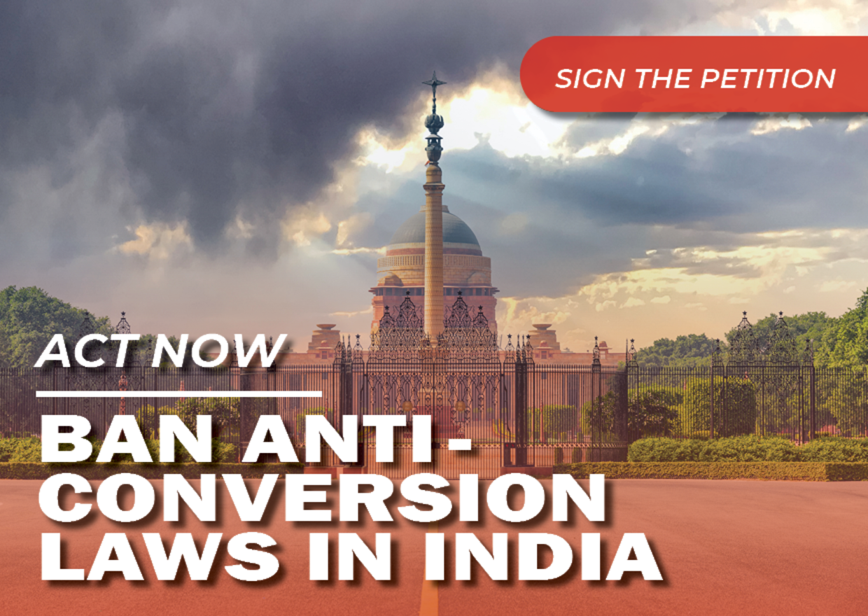 Act Now: Ban Anti-Conversion Laws in India