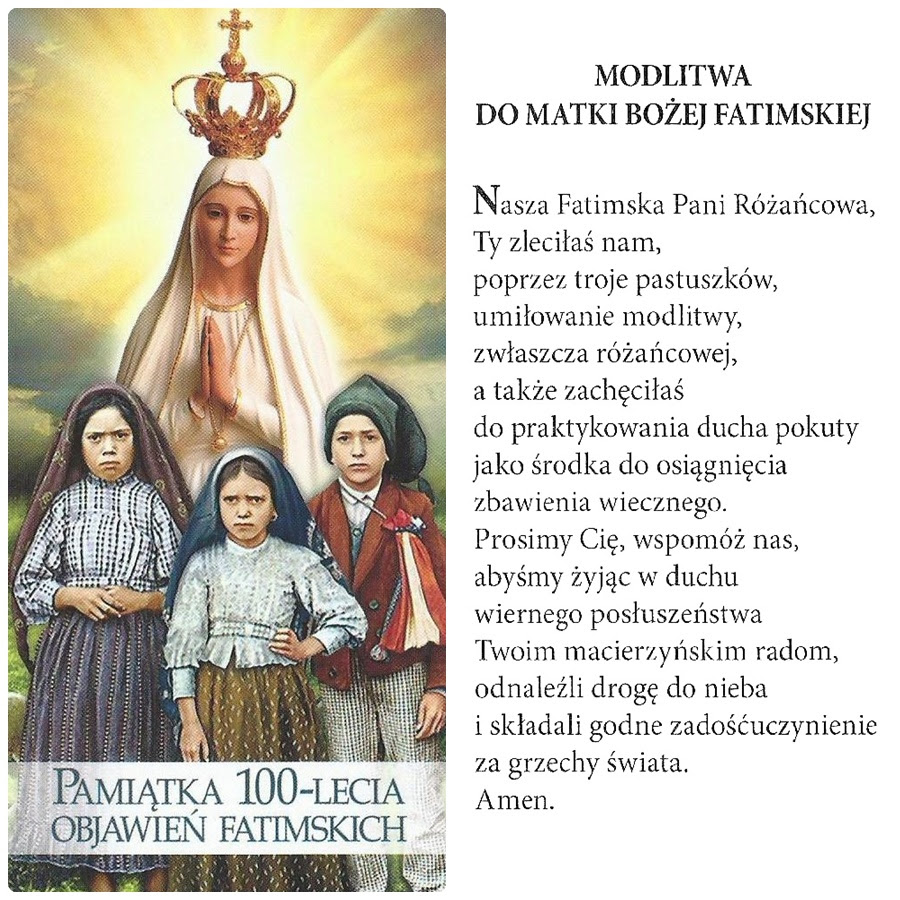 Matki Bożej Fatimskiej - Parafia Rzymskokatolicka pw. Matki Bożej  Różańcowej - Żarki Wielkie