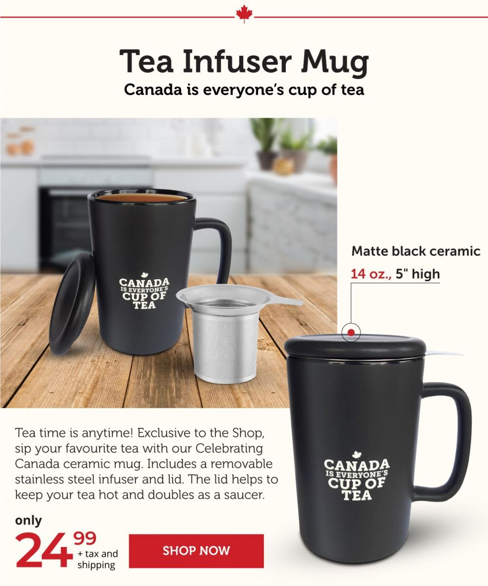 Tea Infuser Mug - Celebrating Canada!