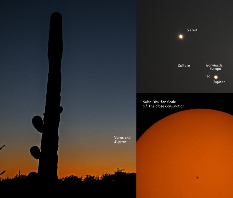 Eliot Herman in Tucson caught Venus and Jupiter on August 27.
