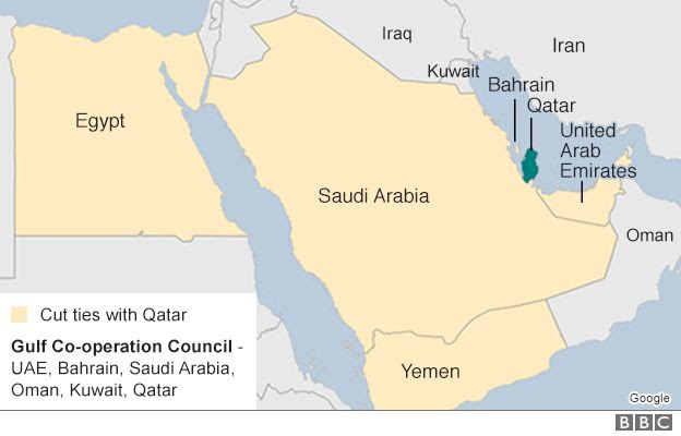 Map of Gulf region