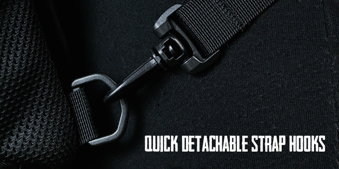 Quick Detachable Hooks For Custom Placement Of Shoulder Strap & Accessories