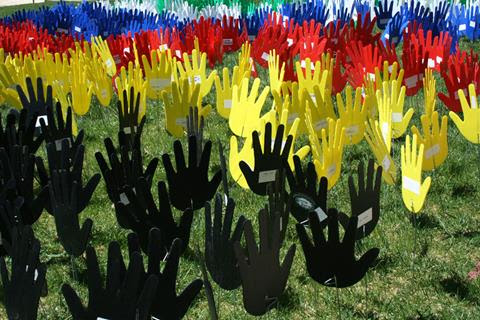 Sea of Hands installation and art exhibition
