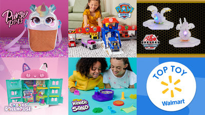 Spin Master’s Kinetic Sand® Swirl N’ Surprise™ Playset, Bakugan® Genesis Collection™ Pack, Purse Pets™ ‘Glami-cone’, PAW Patrol® Big Truck Pups Truck Stop HQ™ and Gabby’s Dollhouse™ Gabby’s Purrfect Dollhouse™ have all been selected to join the ranks of this year’s most-wanted toys on Walmart's 2022 Top Toy List. (CNW Group/Spin Master)