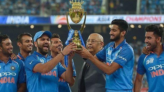 Khaleel Ahmed lifted the Asia Cup Trophy alongside skipper Rohit Sharma