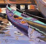 "Double Kayaks"  oil painting by Robin Weiss - Posted on Tuesday, November 25, 2014 by Robin Weiss