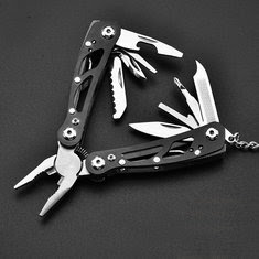 9 IN 1 Folder Multi-function Pliers Tool Stainless Steel Portable Tools With Nylon Bag