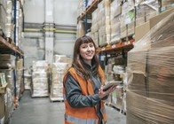 female warehouse worker