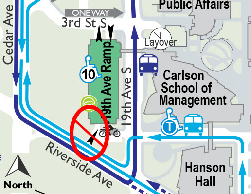 close up map of 19th Avenue Ramp and surrounding area