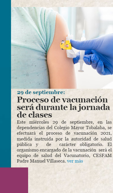 29 de septiembre: Proceso de vacunación será durante la jornada de clases