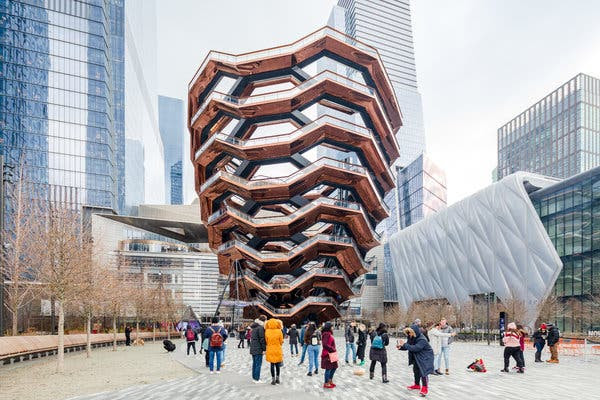 The Vessel, a tourist magnet at Hudson Yards, was the site of a suicide leap Saturday.