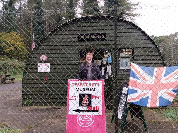 Paul Smith at The Desert Rats Museum in High Ash, Ickburgh. Picture: Submitted