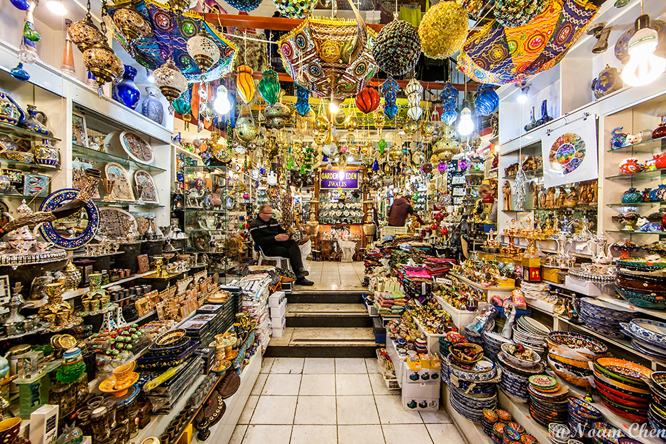 a bountiful and colorful shop at jerusalem's old city market