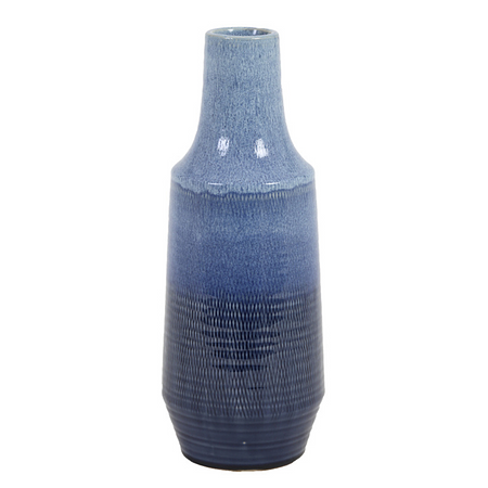 Ceramic Vase Ombre Blue With Texture