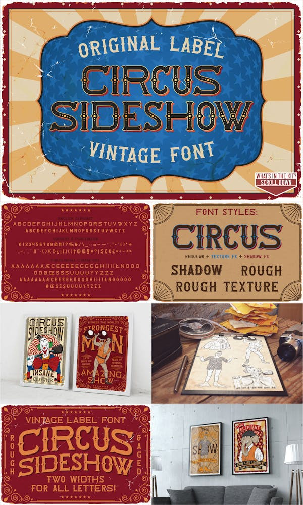 circus sideshow vintage font