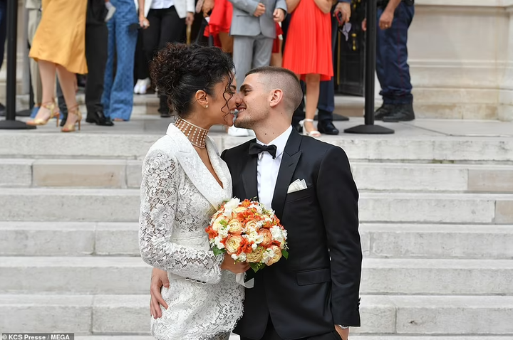Footballer Marco Verratti ties the knot for second time as he marries his model girlfriend Jessica Aidi