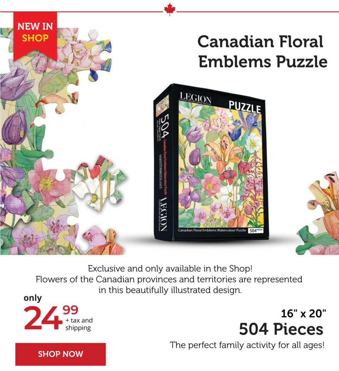 Canadian floral Emblems Puzzle