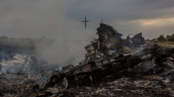 Lugar donde se estrelló el Boeing. Foto: Ria Novosti.