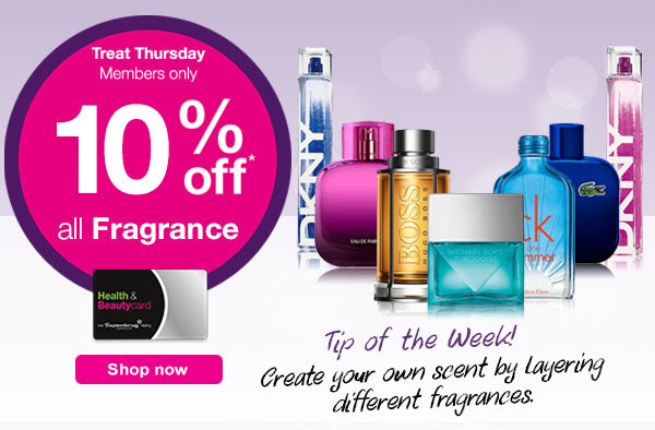 Save 10% on all fragrance Save 10% on all fragrance