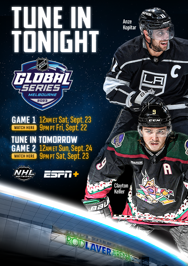 Click here to tune in to the 2023 NHL Global Series Melbourne! Tune in at 12am ET / 9pm PT.