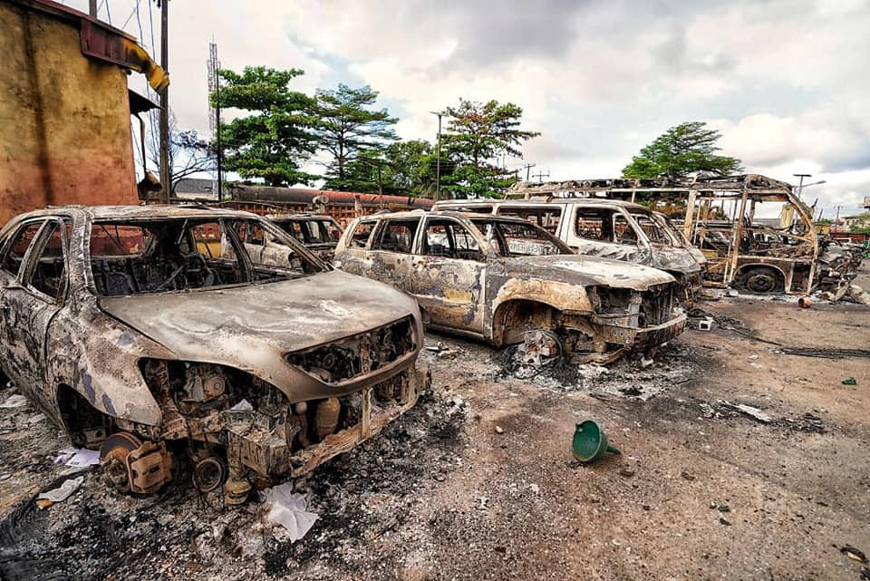 Gov Sanwo-Olu visits different places destroyed during the chaos in Lagos (photos)