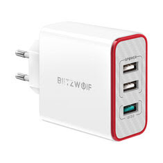 BlitzWolf® BW-PL2 38W QC3.0 3 Ports USB Charger EU Adapter