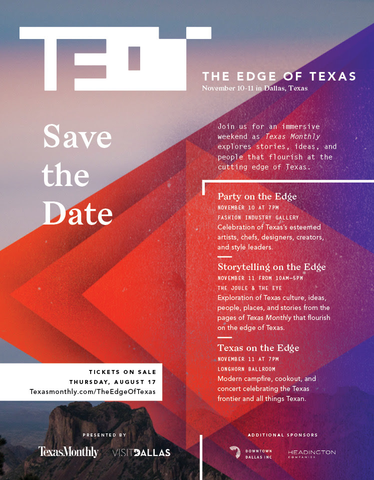 The Edge of Texas - Save the Date