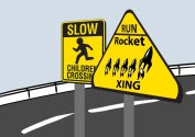 Rocket crossing!