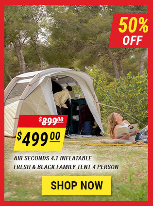 Air Seconds 4.1 Inflatable Fresh & Black Family Tent 4 Person 