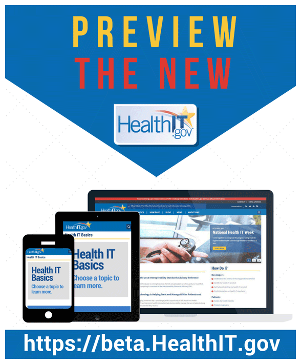 HealthIT.gov Beta Website w/border HealthIT.gov Beta Website