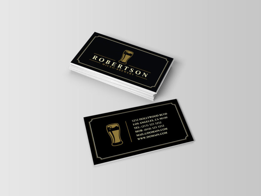 Micro Brewery Craft Beer Business Cards J32 DESIGN