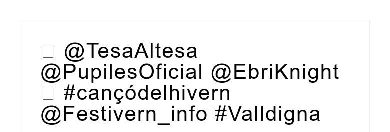 🔥 @TesaAltesa @PupilesOficial @EbriKnight 🔥 #cançódelhivern @Festivern_info #Valldigna
