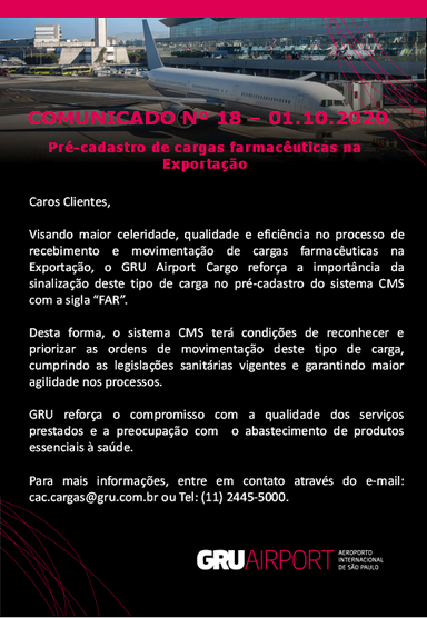 Comunicado GRU AIRPORT 18