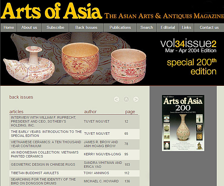 Nguồn: Arts of Asia Magazine.