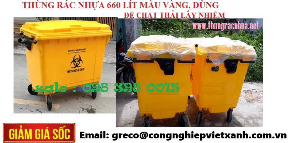 xe gom rác 660 lít vàng Thung-rac-660L-mau-vang