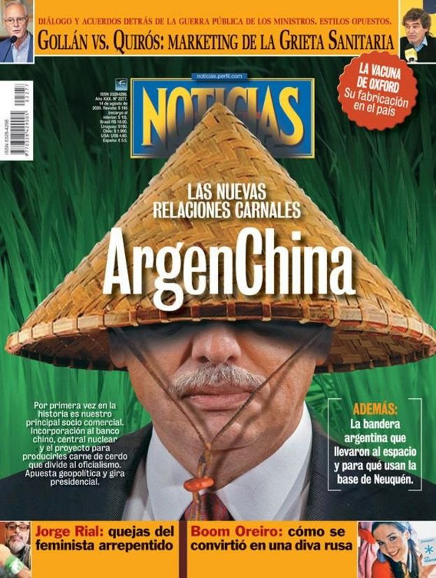 Capa da revista argentina Noticias