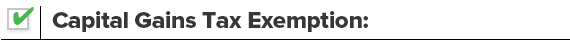 Capital Gains Tax Exemption