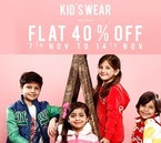 Flat 40% off on kid's wear till 14th Nov @ Jabong