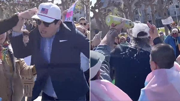 Alex Stein Assaulted By Far-Left Activists at 'Child Trans Rally' in San Francisco