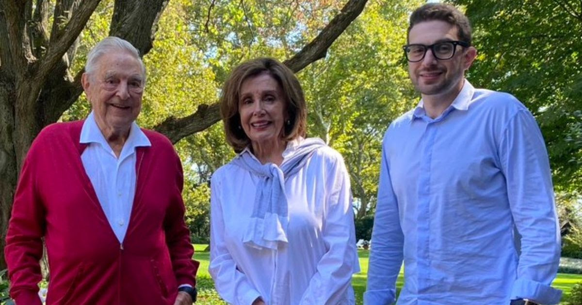 Photo Emerges of Nancy Pelosi Meeting with George Soros and His Son