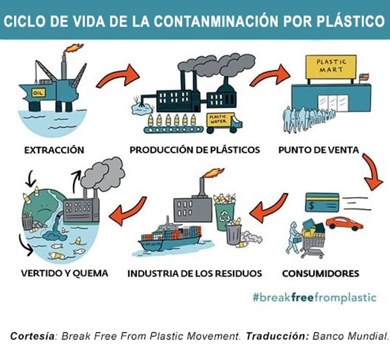 Cortesía: Break Free From Plastic Movement #breakfreefromplastic. Traducido por el Banco Mundial.