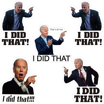 100Pcs I Did That Biden Sticker, Funny Stickers Pointed to Your Left and Right Stickers for Car Motorcycle Helmet Laptop Window Helmet