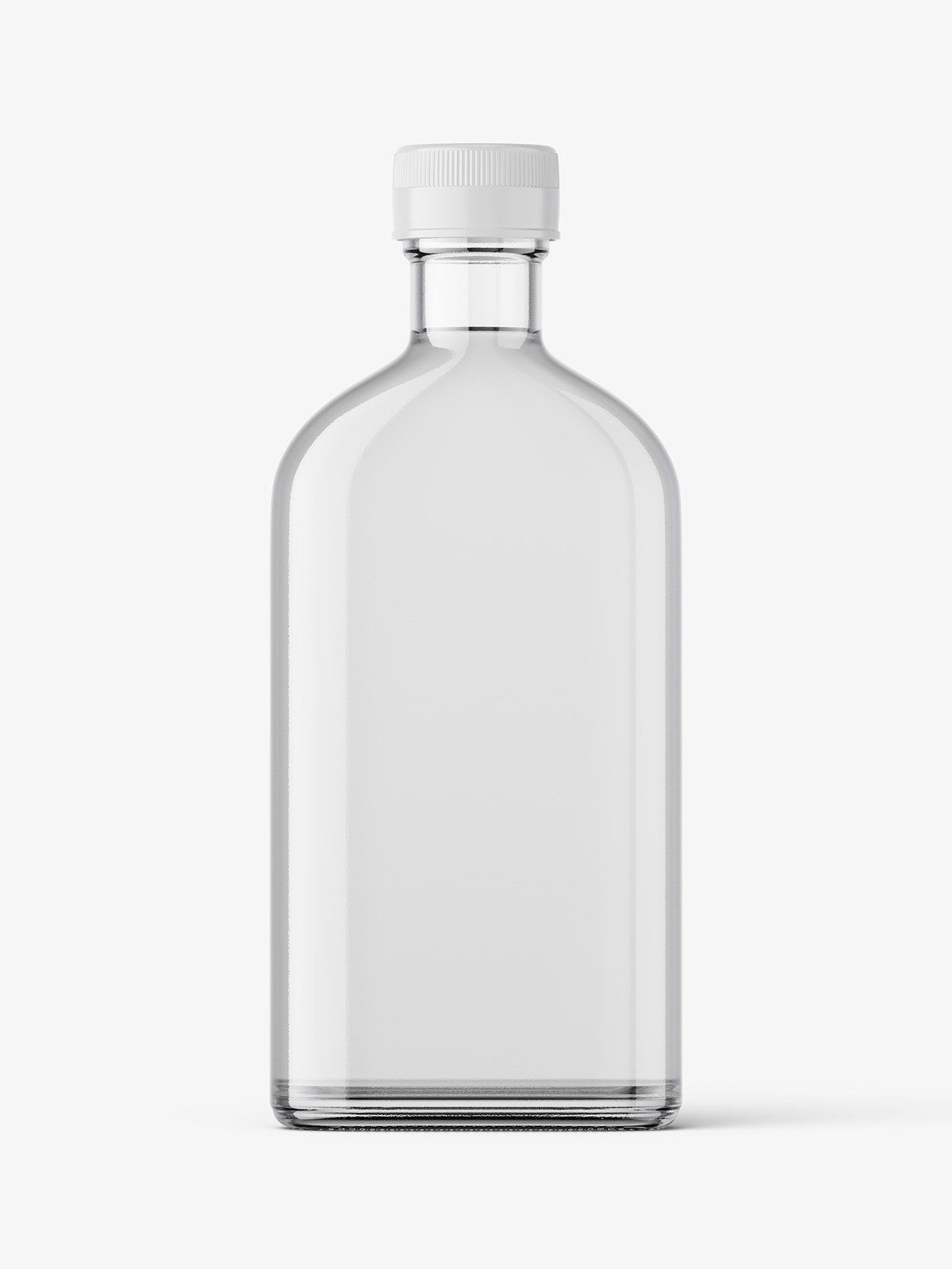 Clear flat 220 ml bottle mockup Smarty Mockups
